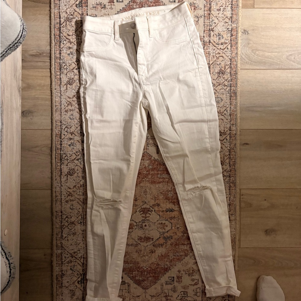 American Eagle Outfitters White Skinny Pants